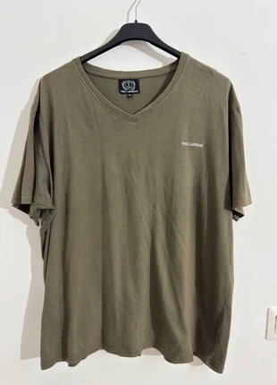 💟 T-shirt kaki col en V Ted Lapidus, taille XXL (X289), brand: Ted Lapidus, condition: Good, size: XXL, €2.50, €3.33 includes Buyer Protection