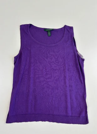 Débardeur violet en coton – Lauren Ralph Lauren – Taille M, brand: Ralph Lauren, condizioni: Ottime, taglia: M / IT 42 / EU 38, €12.00, €13.30 include la Protezione acquisti Pro