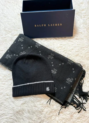 Écharpe et bonnet jacquard Ralph Lauren femme noir gris cadeau neuf, marque: Ralph Lauren, état: Neuf sans étiquette, taille: Taille unique, 90,00 €, 95,20 € Protection acheteurs (Pro) incluse