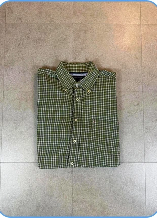 👔 Chemise Tommy Hilfiger – Carreaux verts & blancs – Taille L – Très bon état, brand: Tommy Hilfiger, condition: Very good, size: L, €30.00, €32.20 includes Buyer Protection