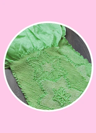 Obiage, ceinture de kimono japonais en soie vert acidulé, brand: Japon, condition: Good, size: Adjustable, €7.50, €8.58 includes Buyer Protection