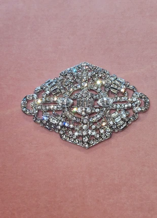 New beautiful Art Deco style large Rhinestone Crystal Brooch, brand: NO LABEL, condition: New without tags, £7.99, £9.09 includes Buyer Protection