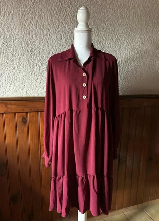 Robe babydoll rouge / bordeaux Fabriqué en France Taille 4XL / 48, staat: Heel goed, maat: 4XL / 48 / 20, € 14,90, € 16,35 inclusief Kopersbescherming