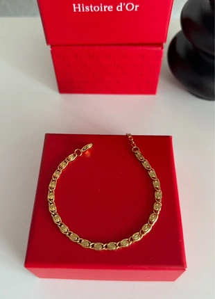 Bracelet tressé chaine royale maille doré original en acier inoxydable or fin, marque: histoire d'or, état: Très bon état, 15,00 €, 16,45 € Protection acheteurs (Pro) incluse