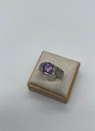 Bc5- Bague ChangeStone Argentée Pierre Violette Taille 56, merk: Changestone, staat: Goed, maat: 55.6 mm / 17.7 mm Ø, € 14,90, € 16,35 inclusief Kopersbescherming Pro