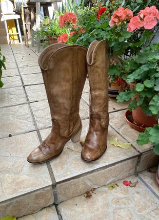 Bottes en cuir STV femme – taille 38-esprit vintage chic, marque: STV, état: Très bon état, taille: 38, 30,00 €, 32,20 € Protection acheteurs incluse