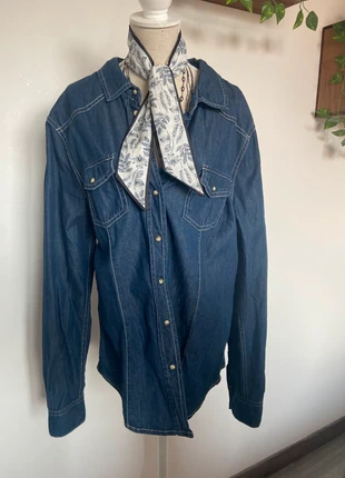 chemise en jean foncé, marca: Esmara, estado: Muito bom, tamanho: L / 40 / 12, €3.50, €4.38 inclui Proteção do Comprador