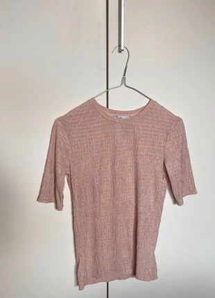 Maglia rosa a maniche corte effetto stropicciato, marca: Zara, estado: Muy bueno, tamaño: S / 36 / 8, 6,00 €, 7,00 € Protección al comprador incluida