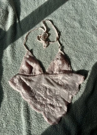 top corset rose brodé fleurs - Bershka, marque: Bershka, état: Neuf sans étiquette, taille: M / 38 / 10, 14,00 €, 15,40 € Protection acheteurs incluse