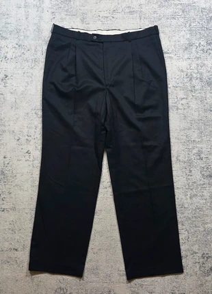 👖 Pantalon Homme Pure Laine Woolmark Noir W38 L30 (XL) Vintage 90s Old Money, brand: Woolmark, condizioni: Ottime, taglia: IT 48 | W38, €44.95, €47.90 include la Protezione acquisti Pro