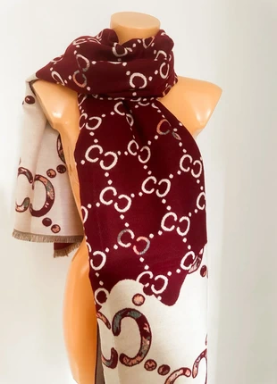 Écharpe réversible bordeaux & beige – Élégante, tendance, neuve | Bufanda reversible burdeos y beige, marca: moda li li, estado: Nuevo con etiquetas, 12,00 €, 13,30 € Protección al comprador incluida