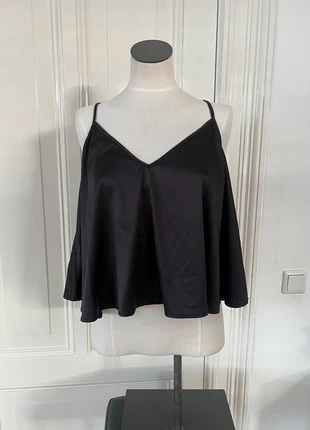 🖤 Zwarte satijnen cami top van Zara in maat M 🖤, marque: Zara, état: Très bon état, taille: M / 38 / 10, 3,00 €, 3,85 € Protection acheteurs incluse