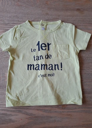 Tee-shirt manches courtes bébé 12 mois, marque: Gémo, état: Très bon état, taille: 9-12 mois / 74 cm, 1,00 €, 1,75 € Protection acheteurs incluse