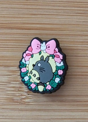 Studio Ghibli Totoro in a wreath of flowers and a pink bow Crocs Charm, brand: Studio Ghibli, condition: Very good, size: One size, £1.00, £1.38 includes Buyer Protection Pro
