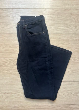 Jeans Lee bleu foncé taille 38 vintage coupe droite large patch cuir, marca: Lee, estado: Muy bueno, tamaño: S, 18,00 €, 19,60 € Protección al comprador incluida