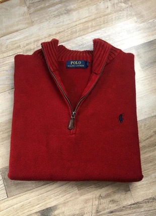Pull half zip Ralph Lauren col camionneur 1/4 zip homme rouge -taille WL, marke: Ralph Lauren, zustand: Sehr gut, größe: XL, 52,00 €, 55,30 € beinhaltet Vinted-Käuferschutz Pro