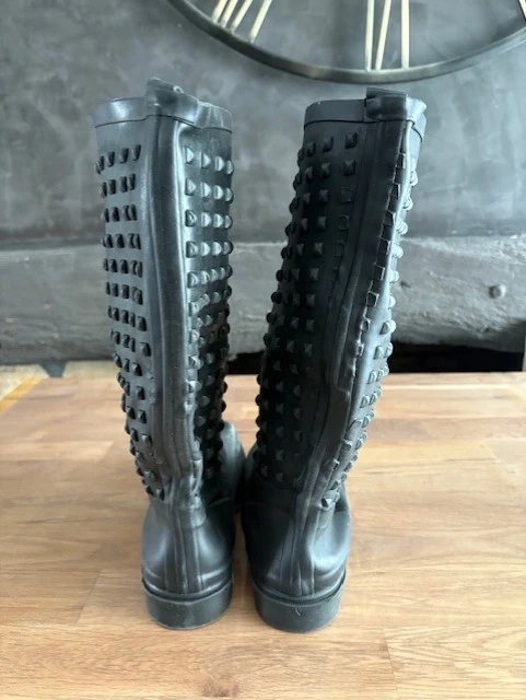 botte de pluie noire clouté taille 38 - photo numéro 3