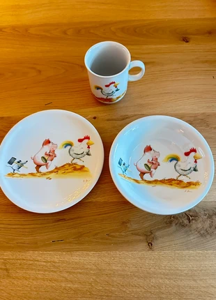 Leuke ontbijtset met dierenfiguren van Seltmann welden., merk: Seltmann Weiden, staat: Heel goed, € 4,00, € 4,90 inclusief Kopersbescherming