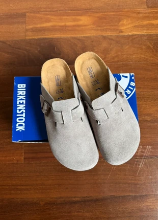 Birkenstock Gray Boston Soft Footbed Sandals Size 38, marca: Birkenstock, estado: Muito bom, tamanho: 38, €70.00, €74.20 inclui Proteção do Comprador