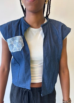 Veste sans manche fait main, marque: Fait Main, état: Neuf sans étiquette, taille: S / 36 / 8, 6,00 €, 7,00 € Protection acheteurs incluse