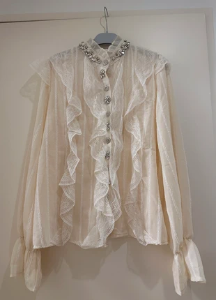 Blouse perle strass chic, estado: Novo com etiquetas, tamanho: Tamanho único, €14.50, €15.93 inclui Proteção do Comprador