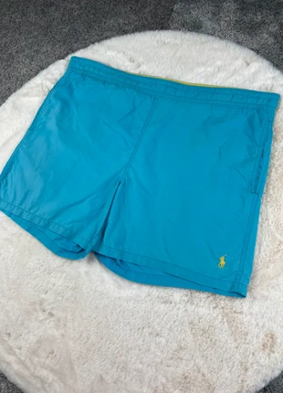 Short de Bain Ralph Lauren Bleu Clair Logo Brodé Jaune, marque: Ralph Lauren, état: Très bon état, taille: XL, 27,00 €, 29,05 € Protection acheteurs (Pro) incluse