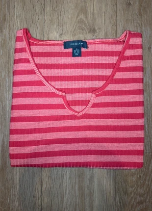 T-shirt primark manche courte rose avec rayure femme taille M, brand: Primark, condition: Very good, size: M / 38 / 10, €1.00, €1.75 includes Buyer Protection