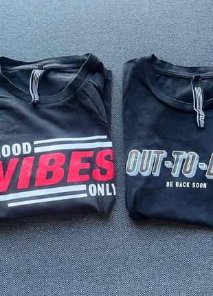 Zwarte shirts met opdruk, merk: The Sting, staat: Goed, maat: S, € 3,00, € 3,85 inclusief Kopersbescherming