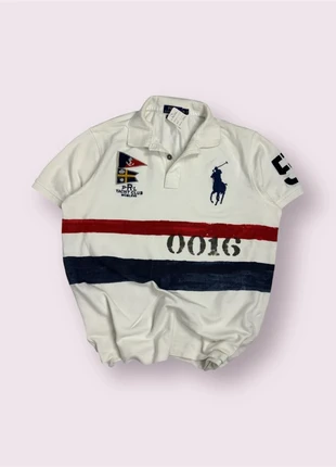 Polo Ralph Lauren blanc bleu rouge gros logo Yacht Club - Taille XL / RL042, brand: Ralph Lauren, condition: Very good, size: XL, €29.95, €32.15 includes Buyer Protection Pro