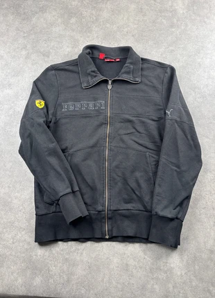 Veste zippée noire Puma Ferrari taille M homme vintage rare col camionneur - SWE0081, marque: Puma x Ferrari, état: Très bon état, taille: M, 24,00 €, 25,90 € Protection acheteurs (Pro) incluse