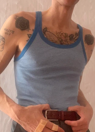 Débardeur bleu vintage made in Italy 100% coton taille XL, brand: Vintage Dressing, condition: Very good, size: XL, €15.00, €16.45 includes Buyer Protection