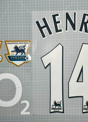 Flocage Henry #14 + patch PL Champions + sponsor – Arsenal domicile 2004/05, condition: New without tags, €24.99, €26.94 includes Buyer Protection Pro