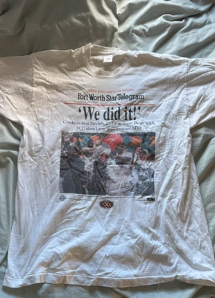 Vintage Super Bowl newspaper tee, brand: Fruit of the Loom, condition: Very good, size: XXL, £15.00, £16.45 includes Buyer Protection