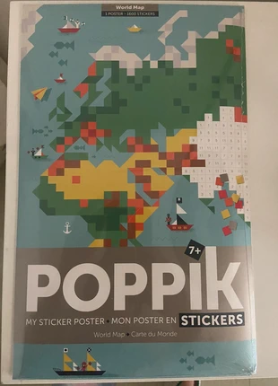 Stickers World Map Poppik, marca: Poppik, estado: Nuevo con etiquetas, tamaño: Talla única, 15,00 €, 16,45 € Protección al comprador Pro incluida