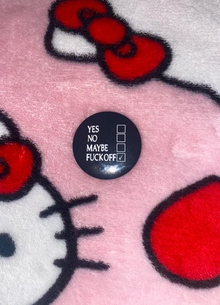 yes, no, maybe, f* off pin badge, brand: Alternative, condition: Very good, £4.00, £4.90 includes Buyer Protection