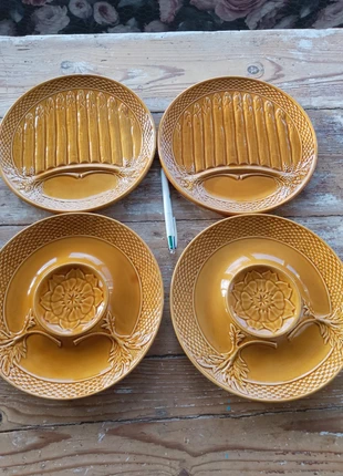 lot assiettes asperge et artichaut vintage barbotine, marque: Vintage Dressing, état: Bon état, 6,00 €, 7,00 € Protection acheteurs incluse