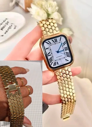 Metal strap for smartwatch gold 41 mm / 45 mm, marque: Local, état: Neuf sans étiquette, taille: 39–42 mm, 18,00 €, 19,60 € Protection acheteurs incluse