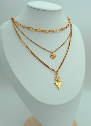 New Collier triple berbere fibule acier inoxydable, marque: Kabyle, état: Très bon état, 22,90 €, 24,75 € Protection acheteurs (Pro) incluse