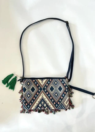 Sac bandoulière bohème ethnique tissé pompons franges géométrique tissu style gypsy automne, brand: Gipsy, condition: Very good, €8.00, €9.10 includes Buyer Protection
