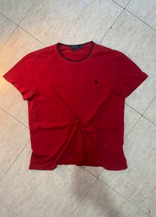 Camiseta Polo Ralph Lauren roja – Custom Slim Fit, merk: Ralph Lauren, staat: Nieuw zonder prijskaartje, maat: M, € 12,00, € 13,30 inclusief Kopersbescherming