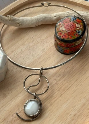 Collier vintage pierre opale, marca: Vintage Dressing, estado: Bom, €8.50, €9.63 inclui Proteção do Comprador