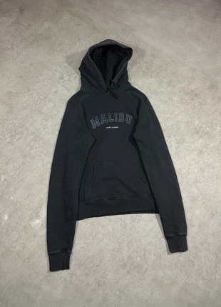 Saint Laurent Paris faded Malibu Logo Hoodie washed black S Made in Italy, marke: Saint Laurent, zustand: Sehr gut, größe: S, 280,00 €, 294,70 € beinhaltet Vinted-Käuferschutz Pro