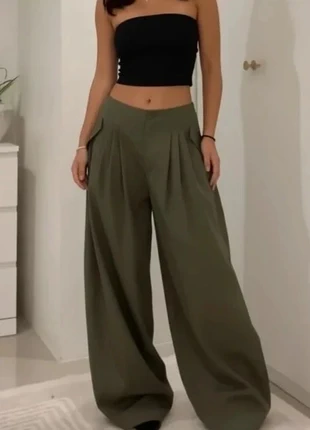 Pantalon kaki à poches latérales pinces, coupe très large taille L, marca: phenomeca, estado: Muito bom, tamanho: L / 40 / 12, €46.90, €49.95 inclui Proteção do Comprador