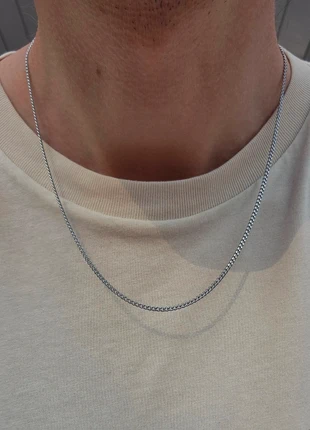 Collier fin chaîne grise argentée minimaliste tendance élégant ajustable, marke: Studio Bohème, zustand: Neu, 6,99 €, 8,04 € beinhaltet Vinted-Käuferschutz Pro