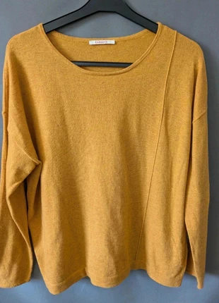 Pull Camaïeu femme léger moutarde L laine mélangée détail couture effet asymétrique, marque: Camaïeu, état: Neuf sans étiquette, taille: L / 40 / 12, 10,00 €, 11,20 € Protection acheteurs incluse