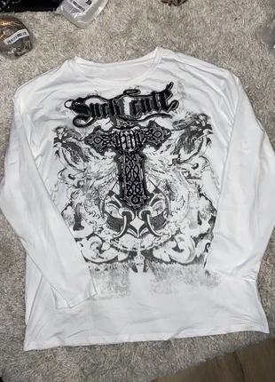 T-shirt manches longues blanc tribal Taille S, marque: y2k, état: Très bon état, taille: S, 29,90 €, 32,10 € Protection acheteurs (Pro) incluse