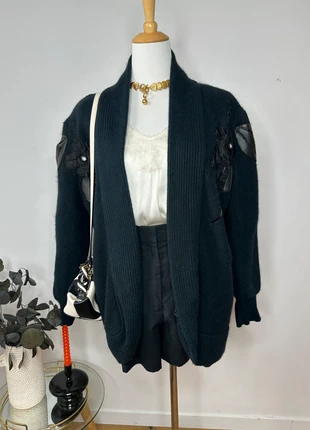 Pull /veste noir vintage S/M laine , angora, marca: Magnifique, estado: Muito bom, tamanho: S / 36 / 8, €35.00, €37.45 inclui Proteção do Comprador Pro