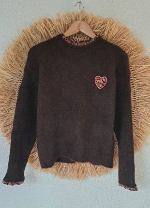 Pull chocolat cœur liberty 🌸, marca: Boutique Yana, estado: Muito bom, tamanho: M / 38 / 10, €37.50, €40.08 inclui Proteção do Comprador Pro