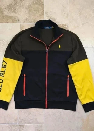 Magnifique veste pull zippée Ralph Lauren - Homme M - Multicolore kaki marron jaune orange, marque: Ralph Lauren, état: Très bon état, taille: M, 69,00 €, 73,15 € Protection acheteurs (Pro) incluse