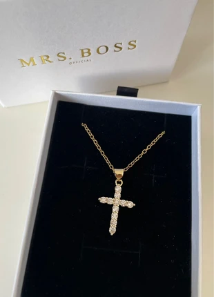 Kreuz Kette Kreuzkette Gold Zirkonia Kreuzschmuck Christliche Halskette, marque: Mrs Boss, état: Neuf avec étiquette, 16,00 €, 17,50 € Protection acheteurs incluse